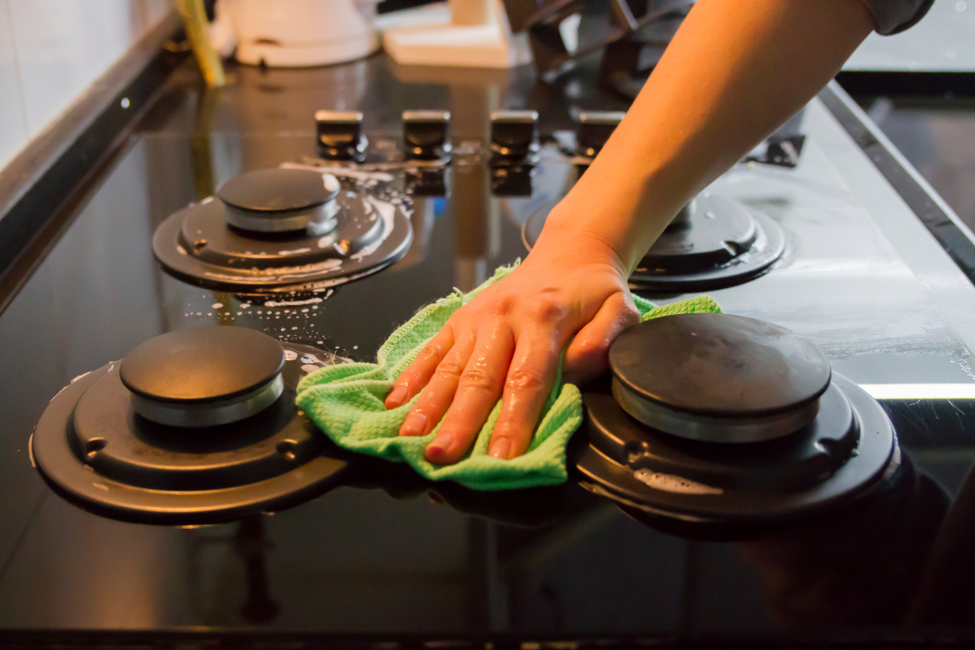 A gleaming, deep-cleaned kitchen